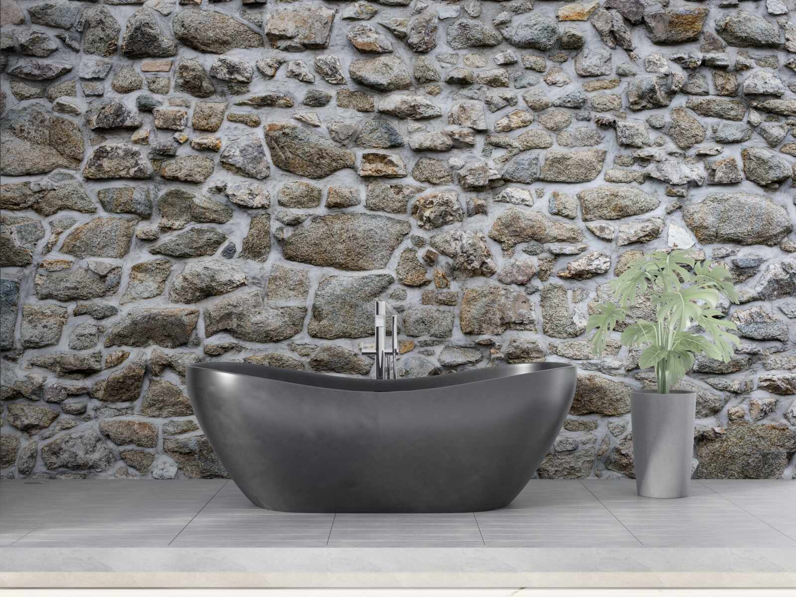 Fotobehang stenen van verschillende grootte en vorm