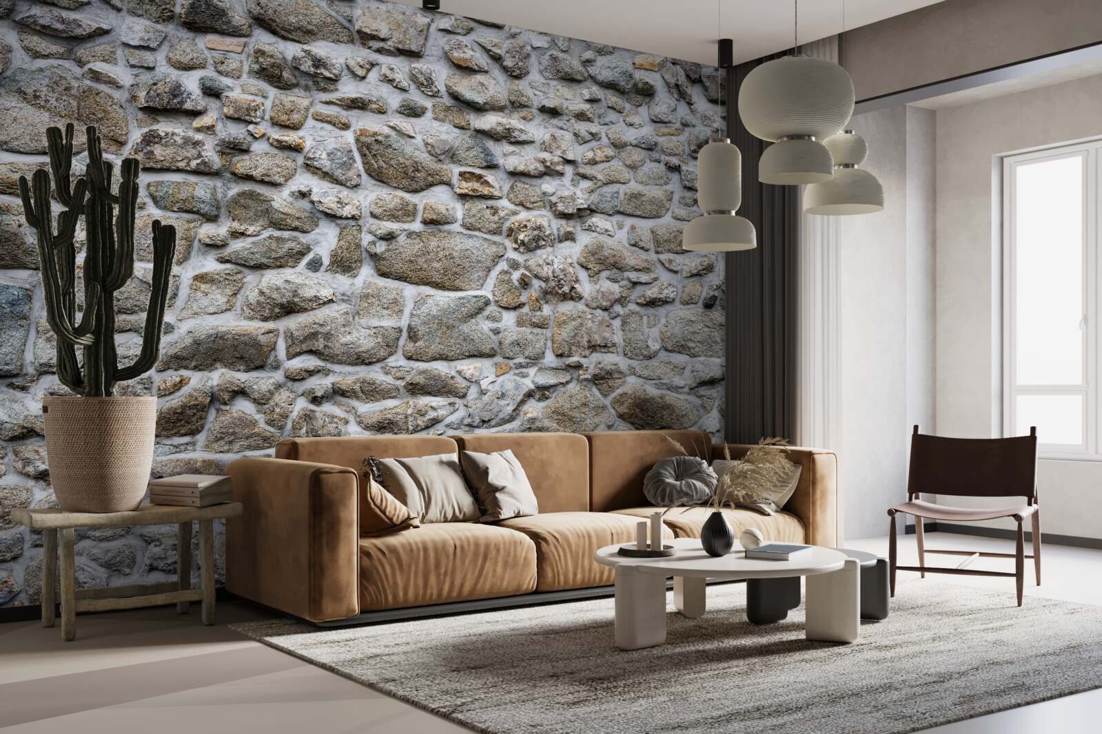 Fotobehang stenen van verschillende grootte en vorm