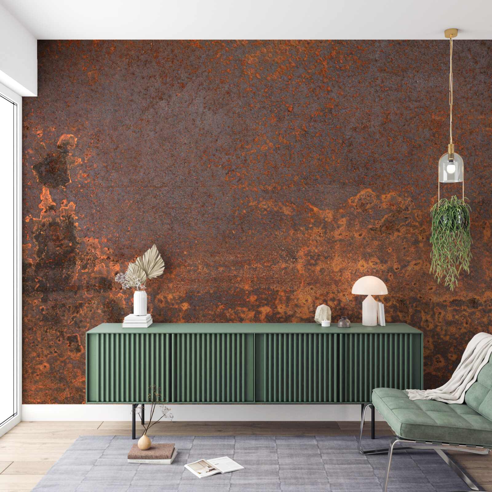 Fotobehang structuur van geoxideerd metaal