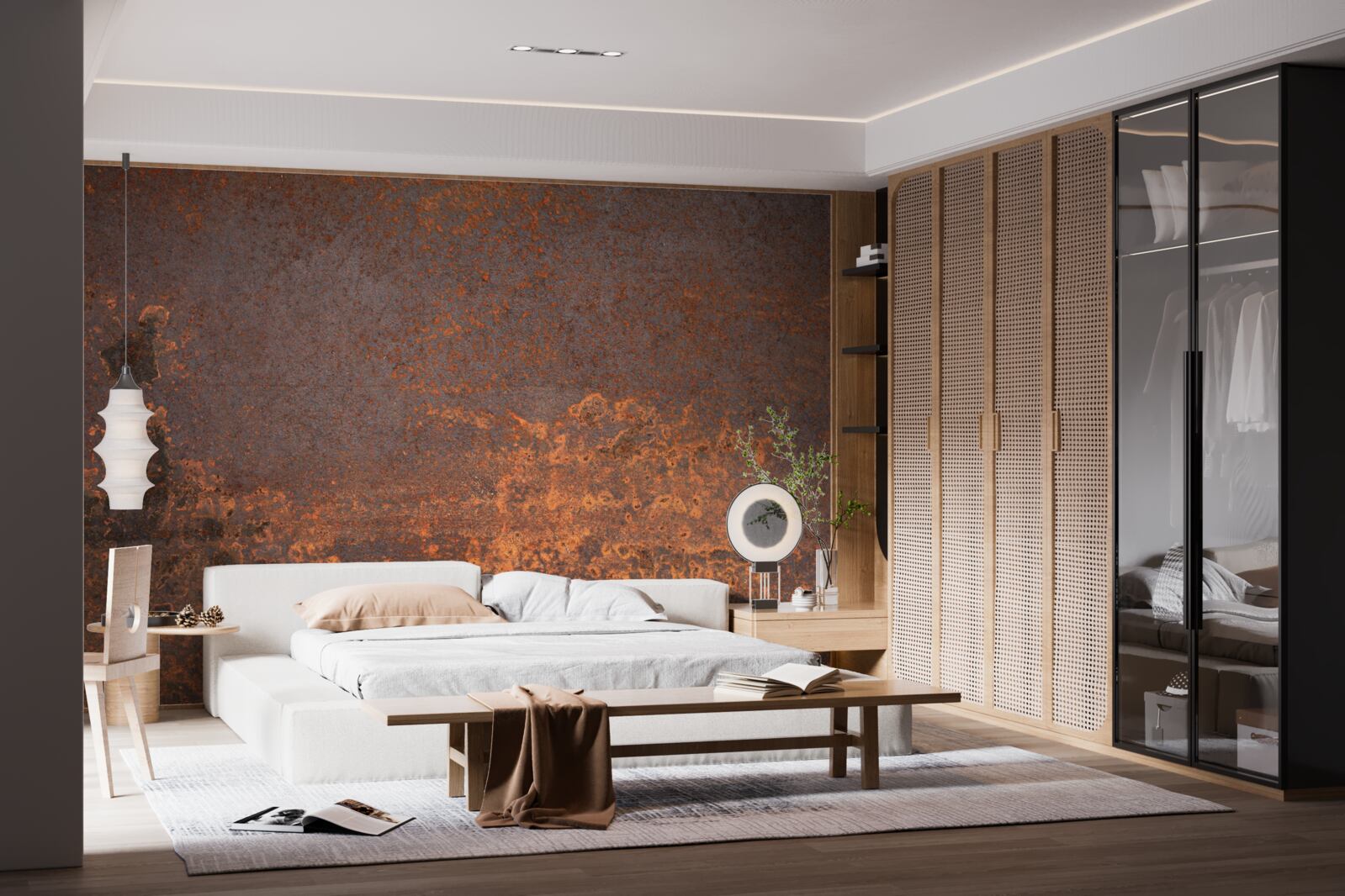 Fotobehang structuur van geoxideerd metaal