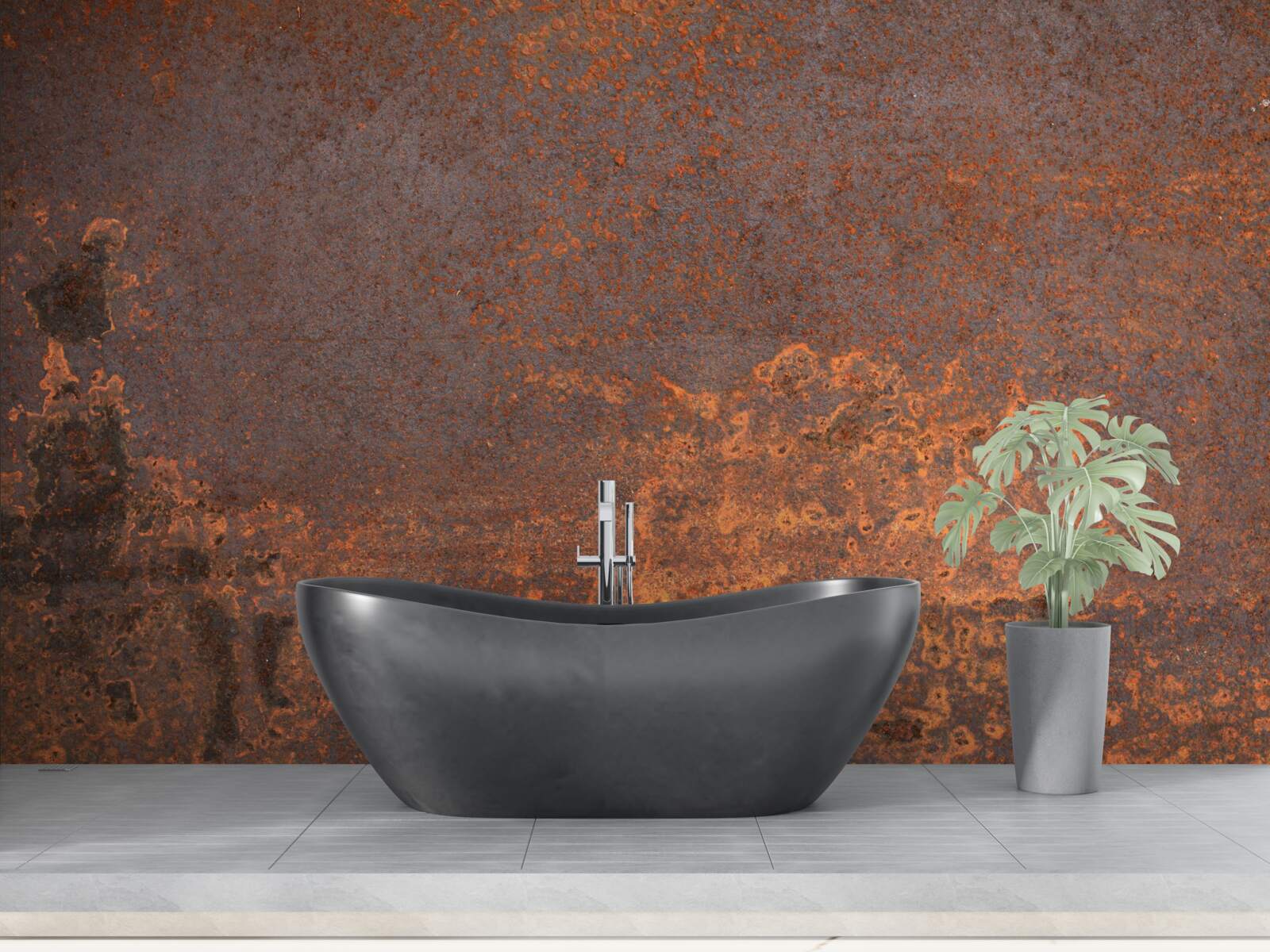 Fotobehang structuur van geoxideerd metaal