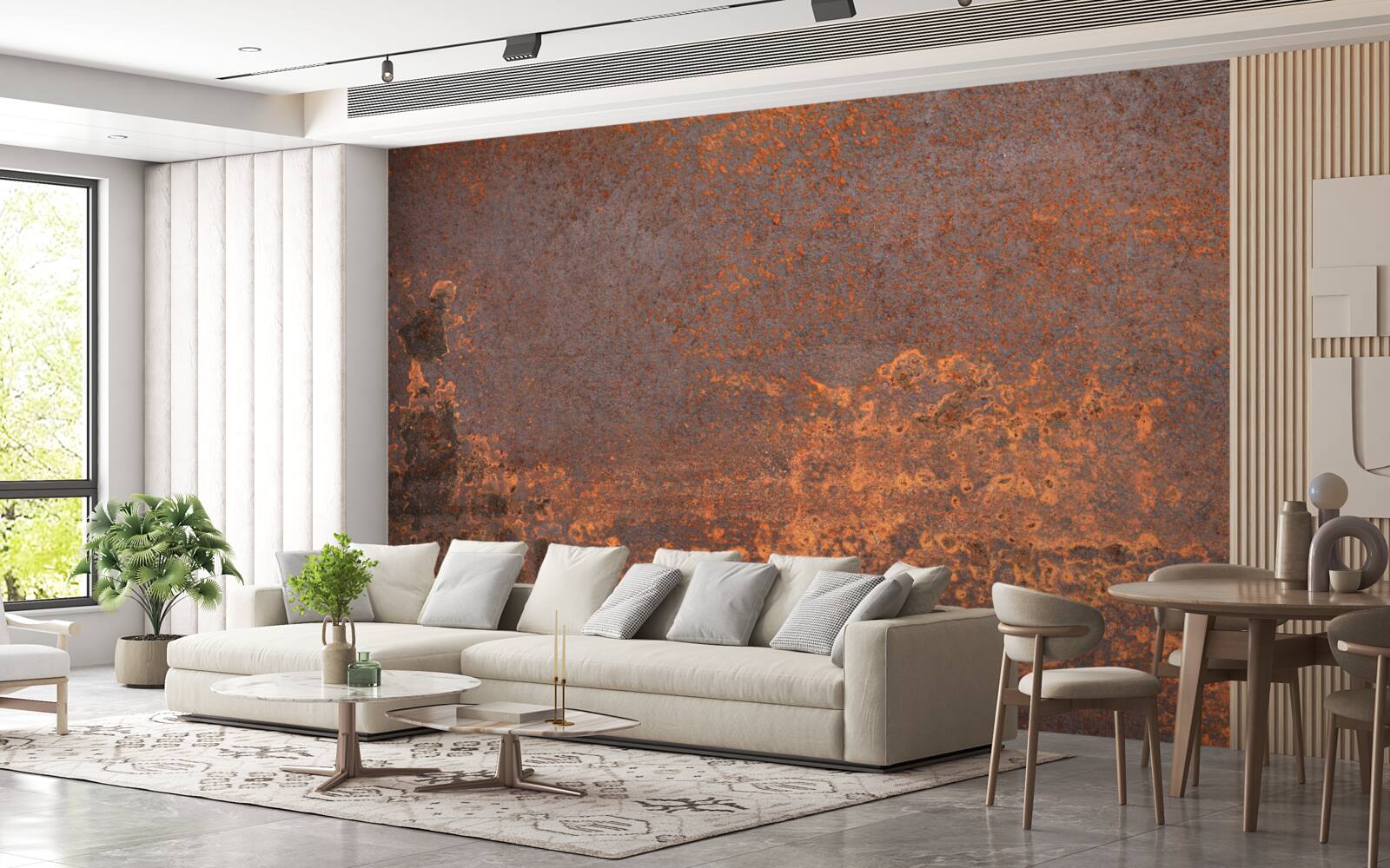 Fotobehang structuur van geoxideerd metaal