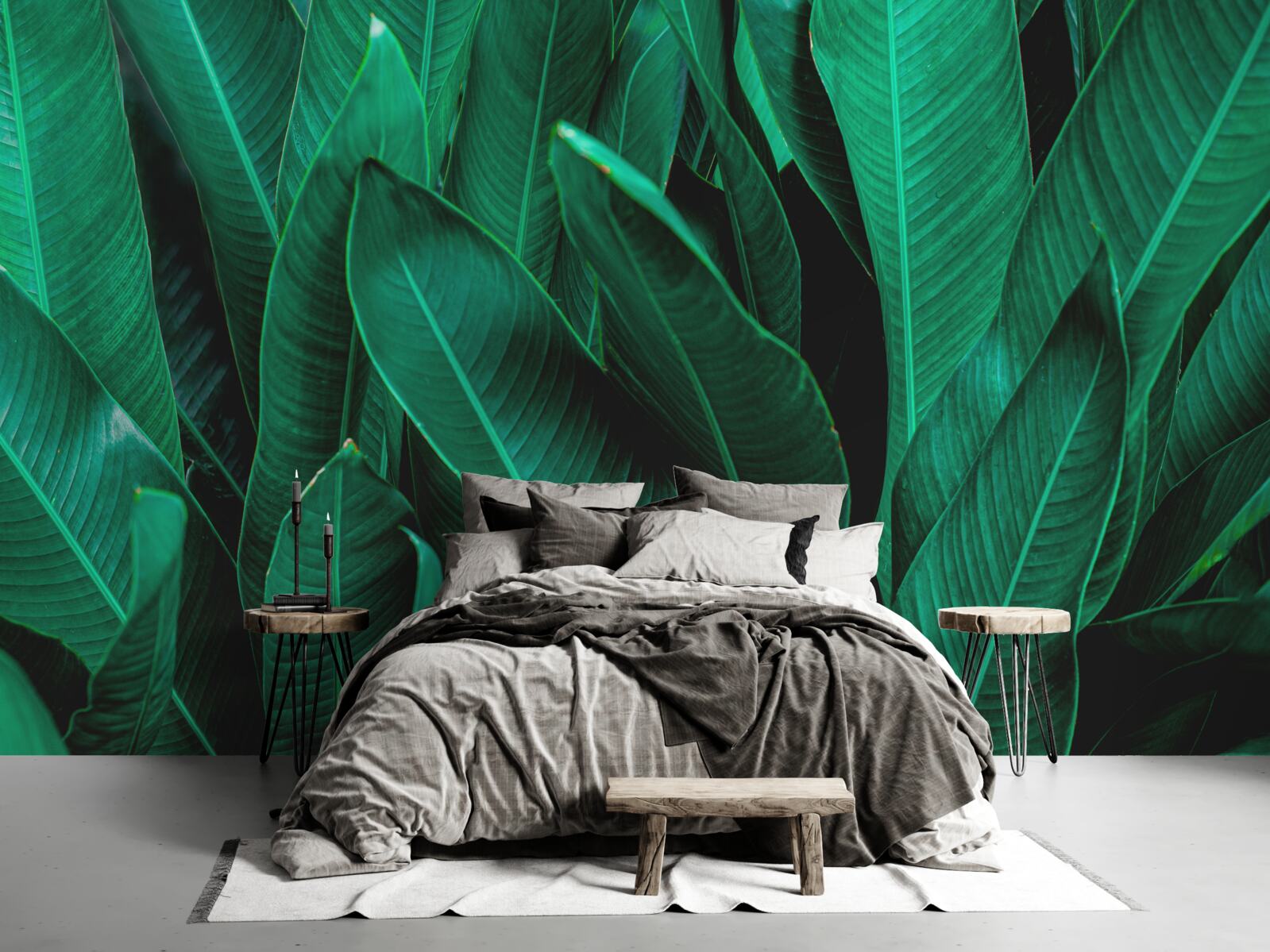 Fotobehang varen met een lichte smaragdgroene tint