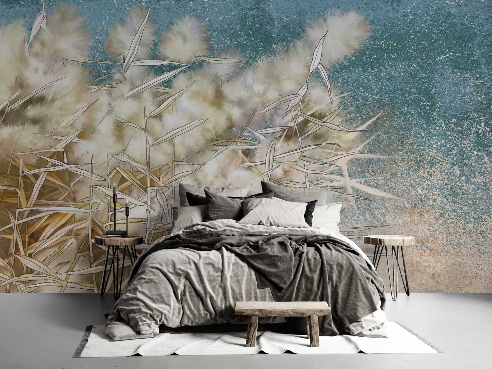 Fotobehang witte katoenindustrie