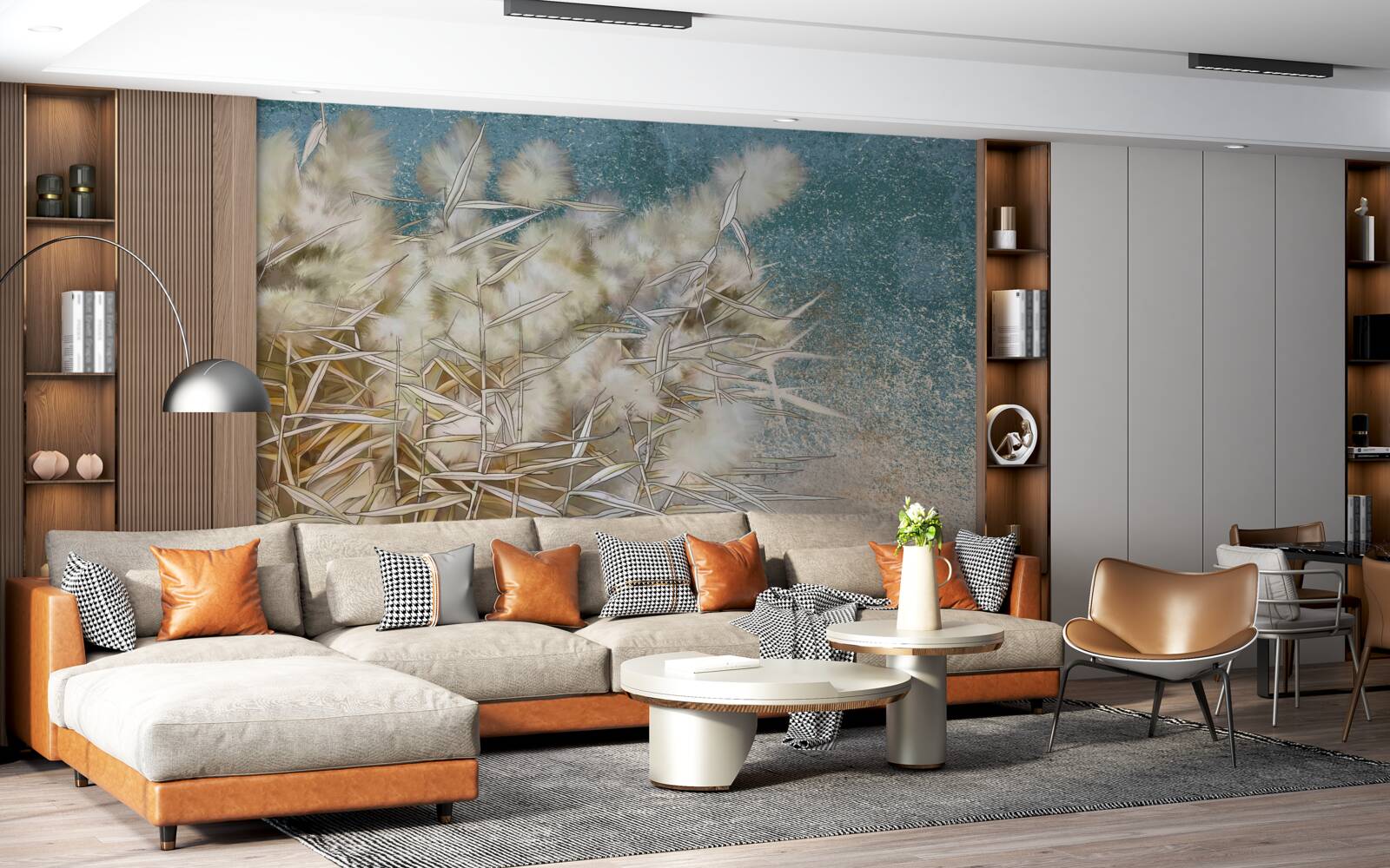 Fotobehang witte katoenindustrie