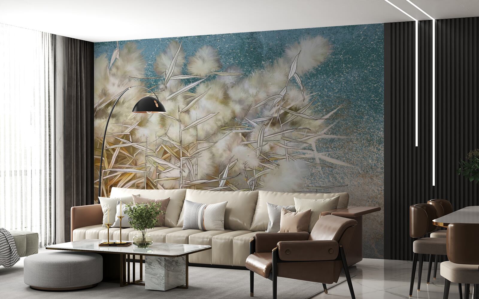 Fotobehang witte katoenindustrie