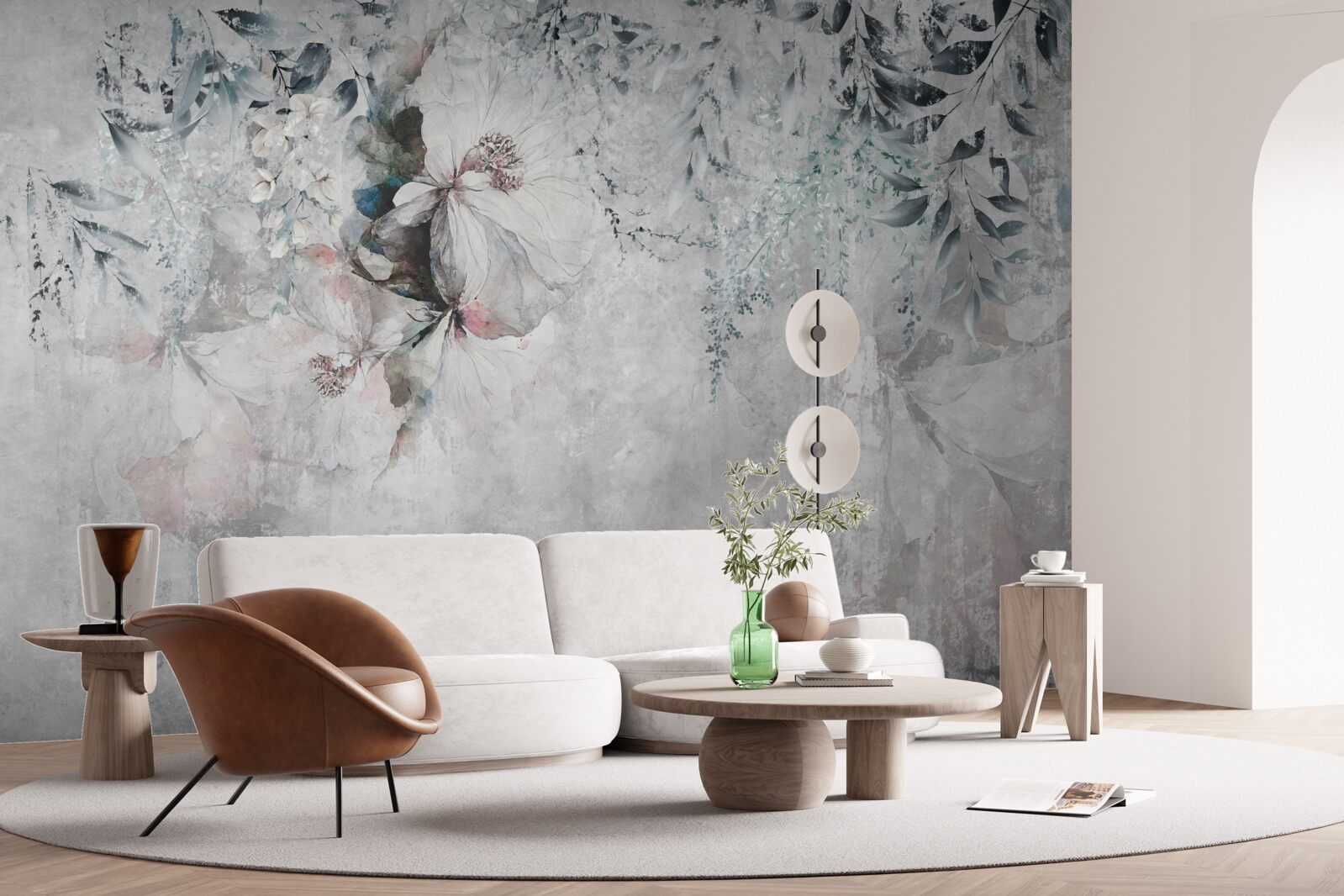 Fotobehang irissen zijn grijs tegen dezelfde schaduw