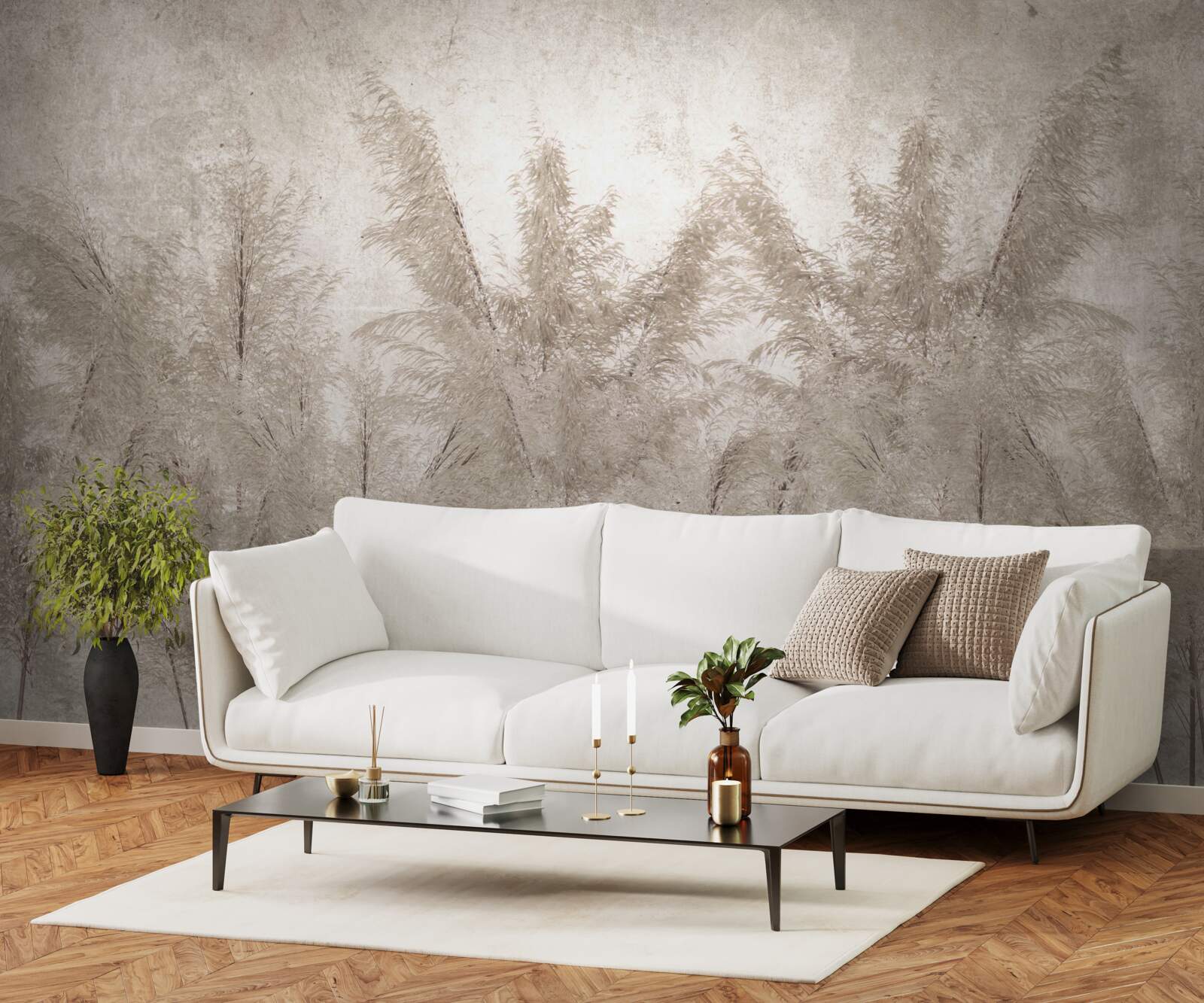 Fotobehang tropische ochtend in de mist