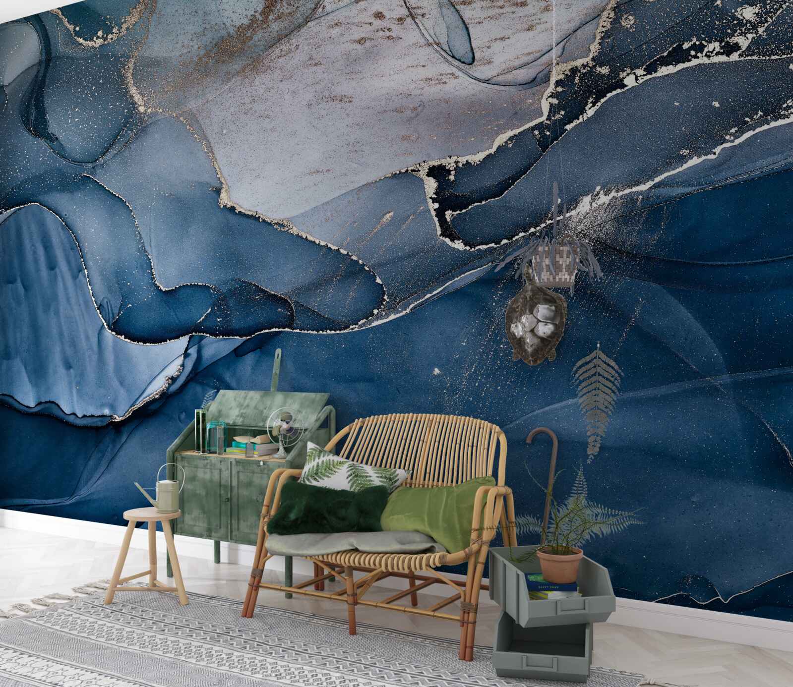 Fotobehang alcoholische inkttinten