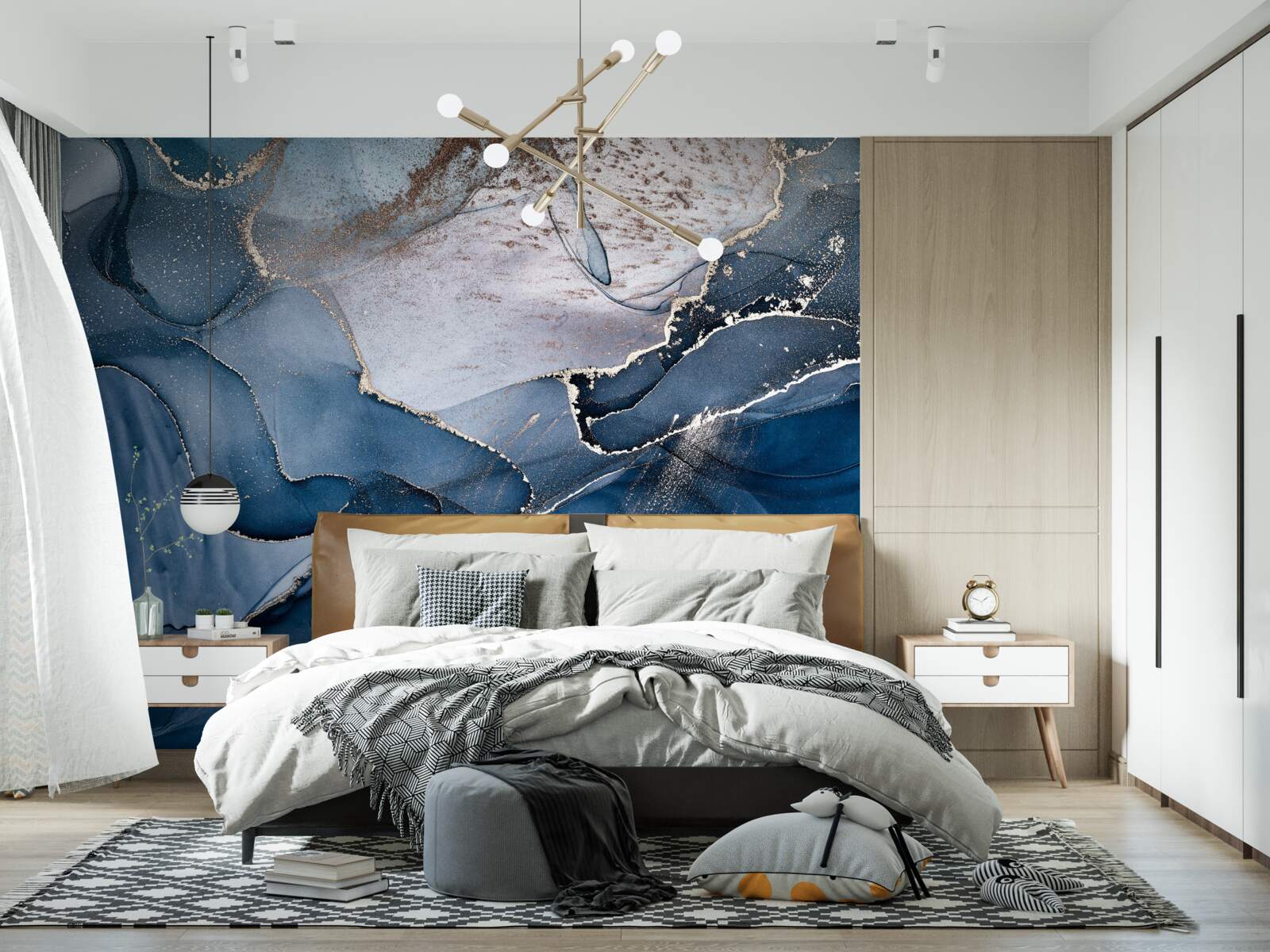 Fotobehang alcoholische inkttinten