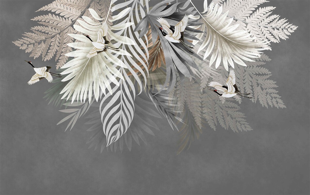 Fotobehang hangend boeket bladeren uit de tropen