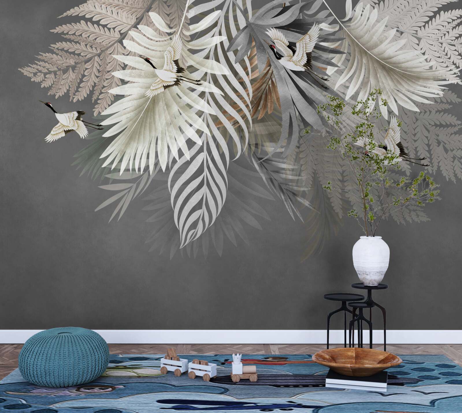 Fotobehang hangend boeket bladeren uit de tropen