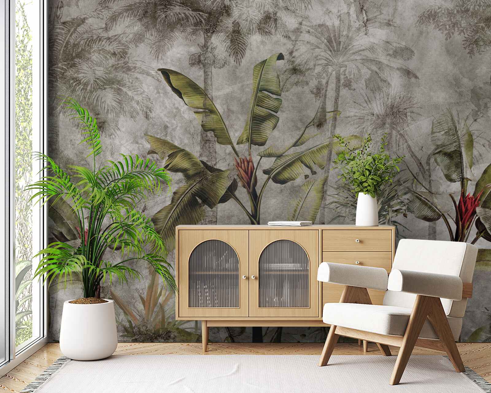 Fotobehang tijdens perioden van intense tropische regen