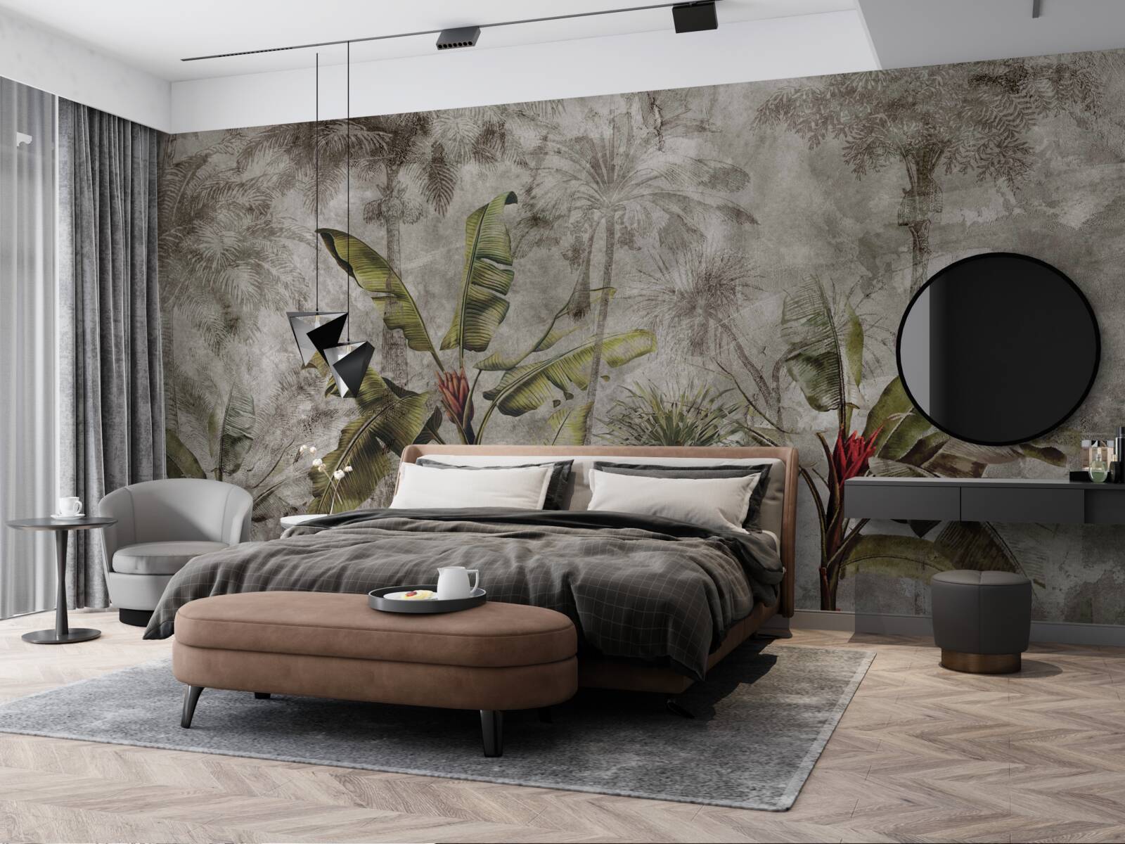 Fotobehang tijdens perioden van intense tropische regen