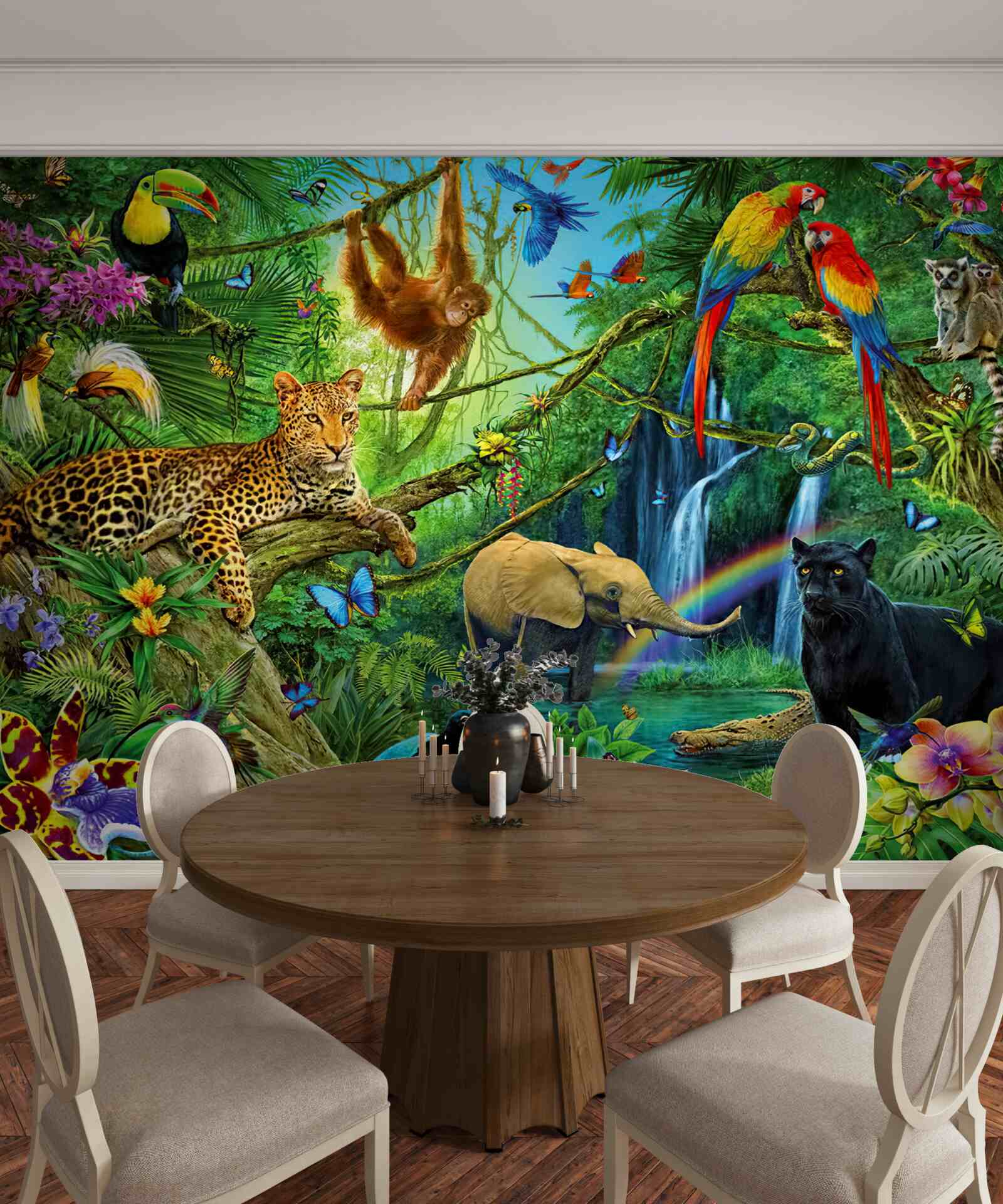 Fotobehang bosbewoners