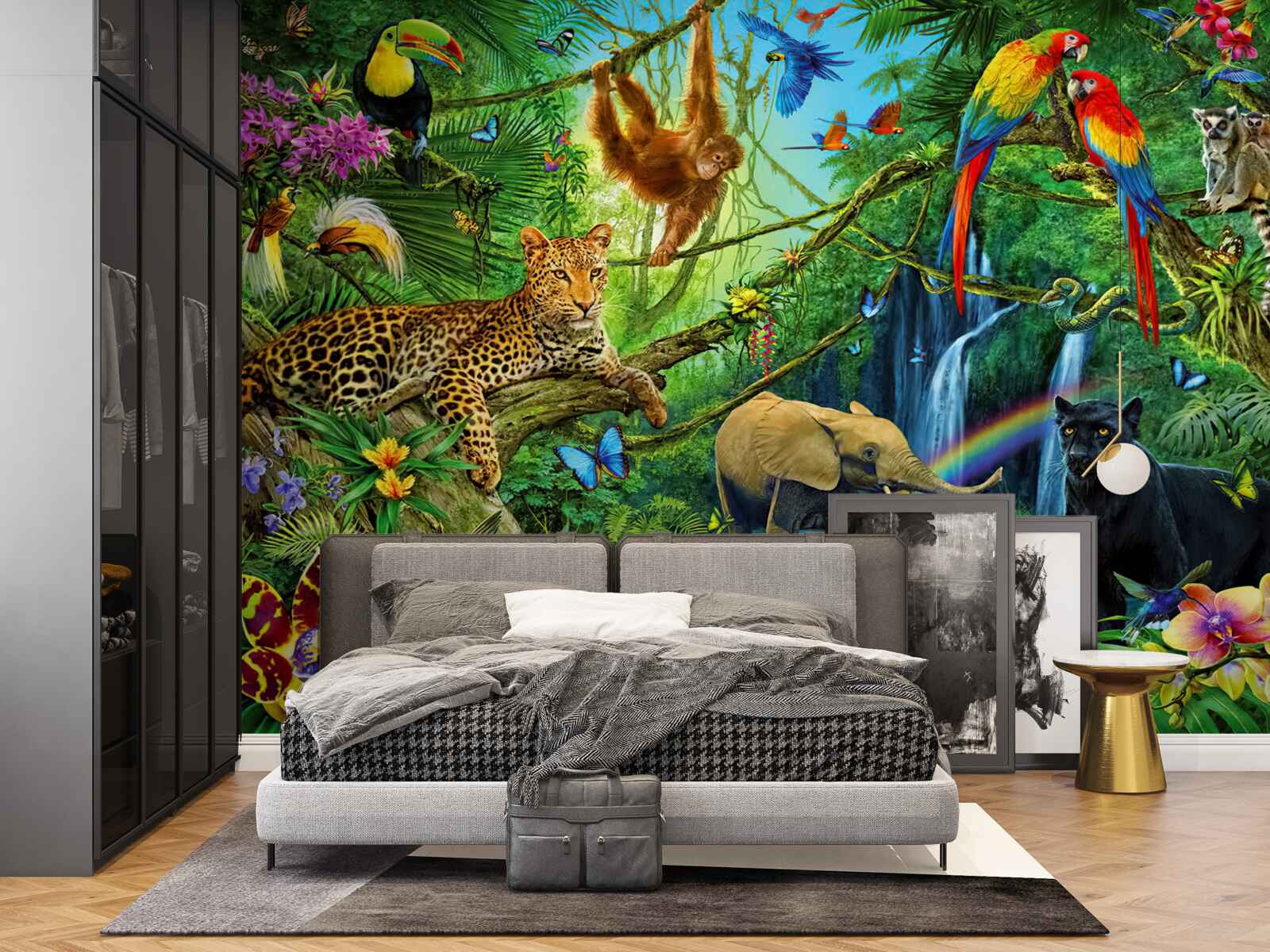 Fotobehang bosbewoners