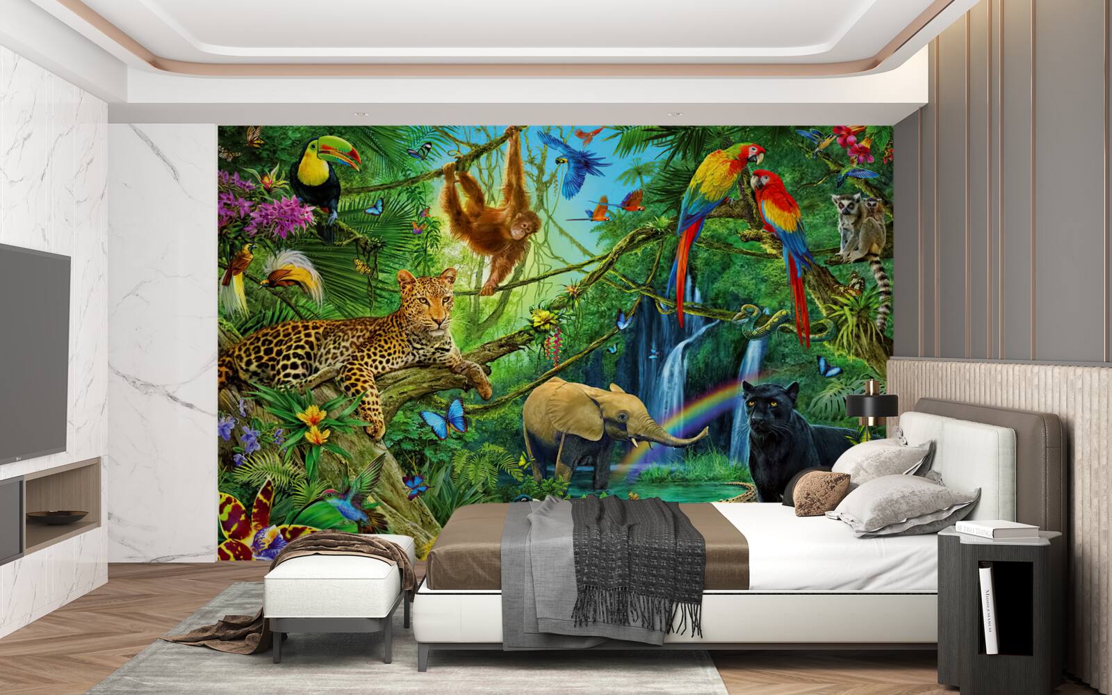 Fotobehang bosbewoners