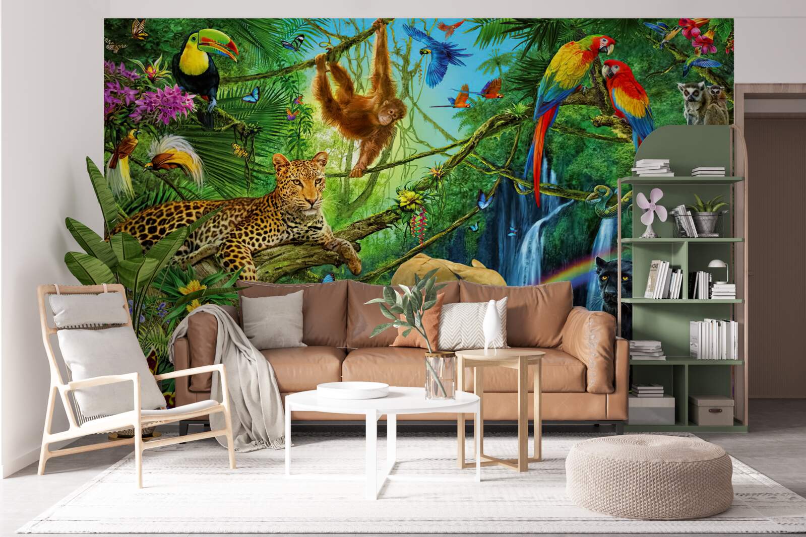 Fotobehang bosbewoners