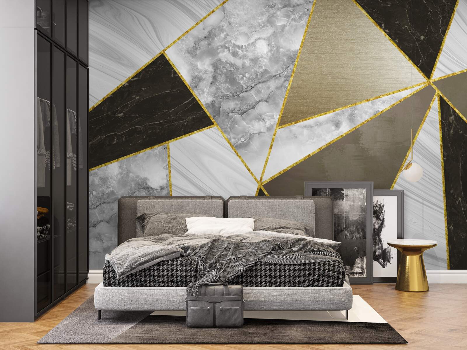 Fotobehang abstractie van een driehoek