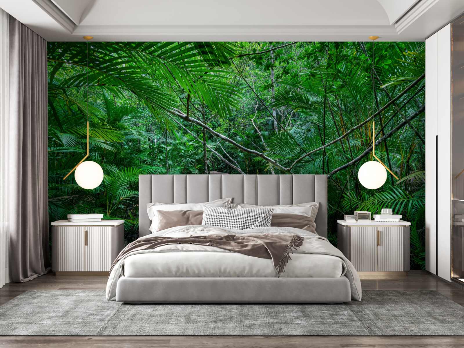 Fotobehang Pad naar de magische groene tropen