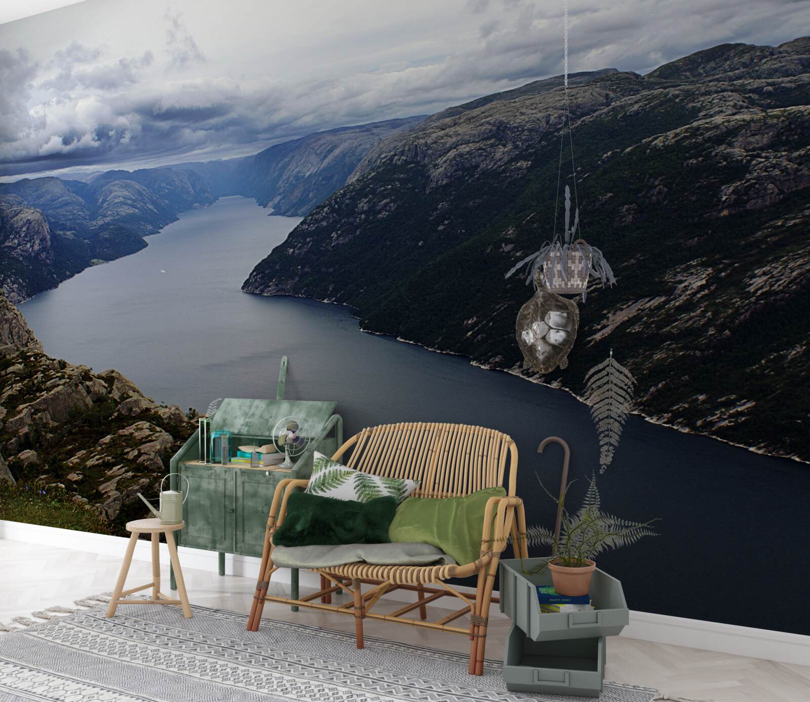 Fotobehang rustige bergrivier