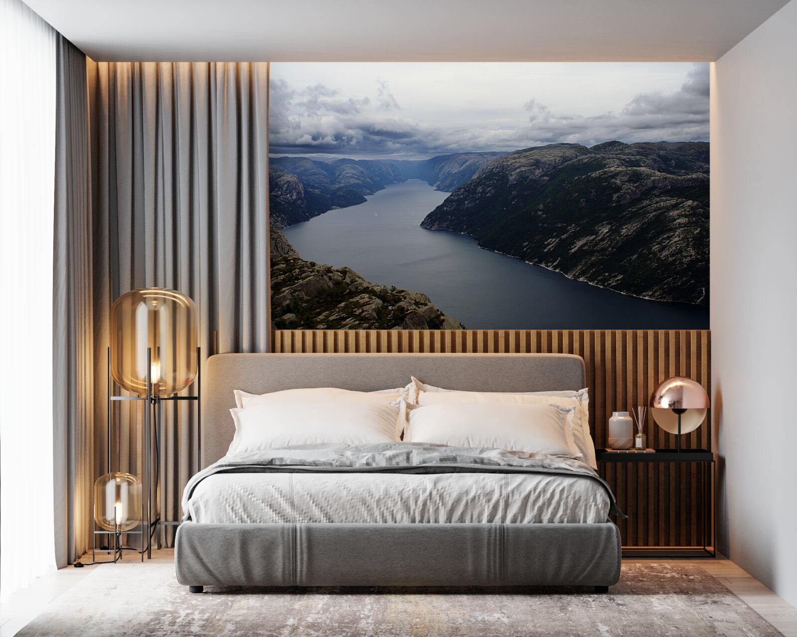 Fotobehang rustige bergrivier