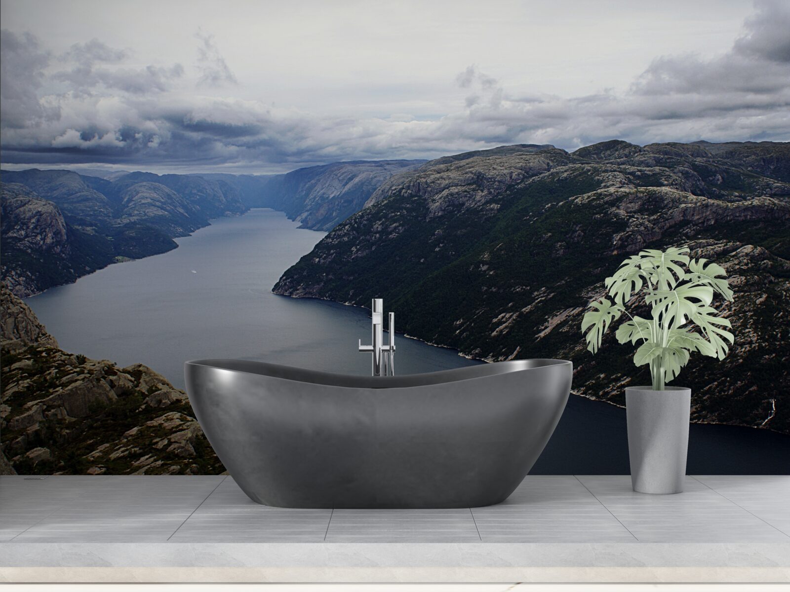 Fotobehang rustige bergrivier