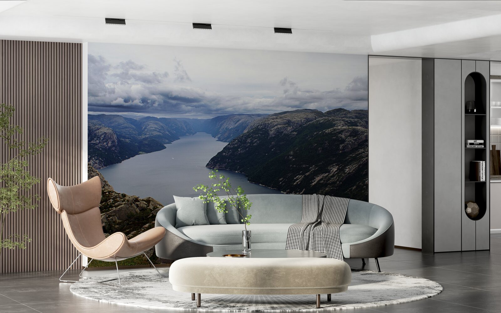 Fotobehang rustige bergrivier