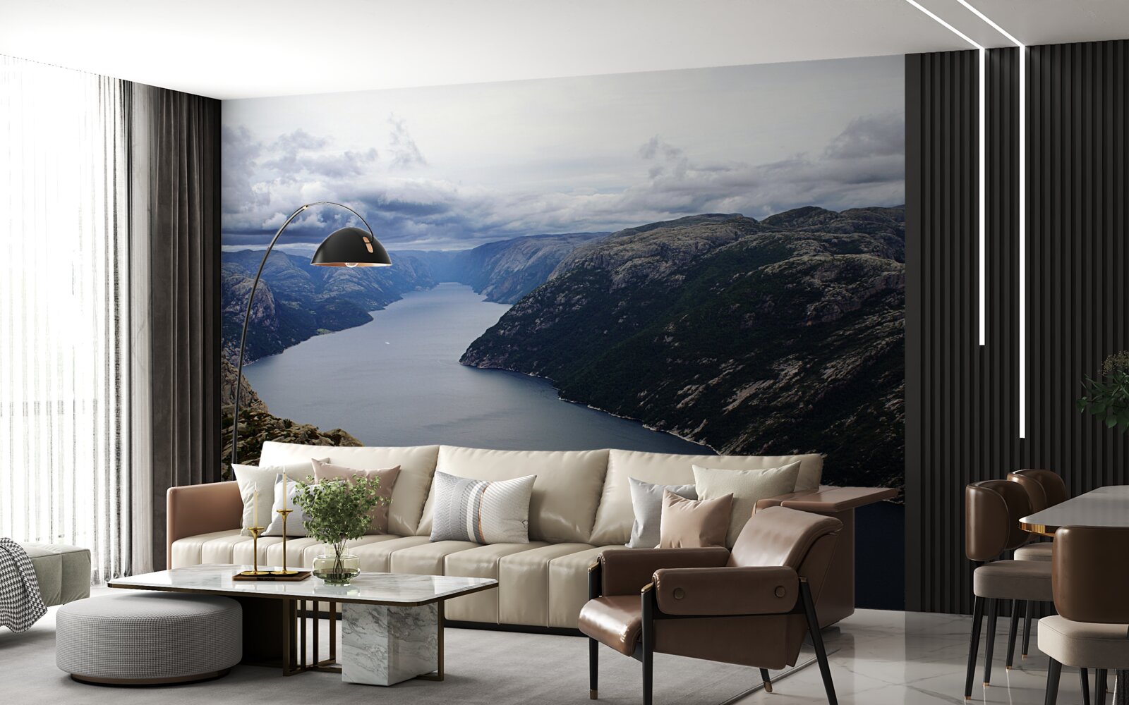 Fotobehang rustige bergrivier