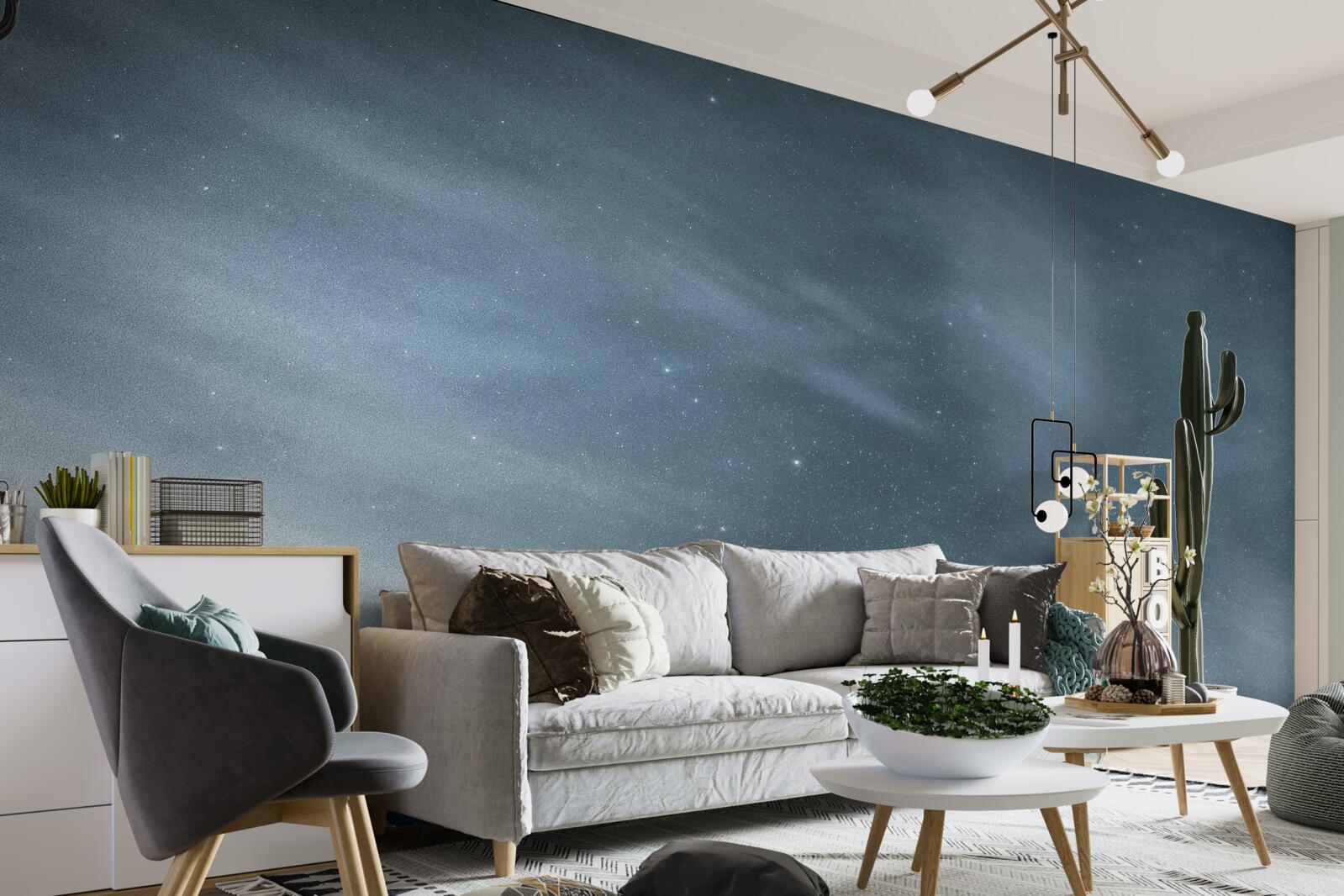 Fotobehang witte sterrennachten op Antarctica