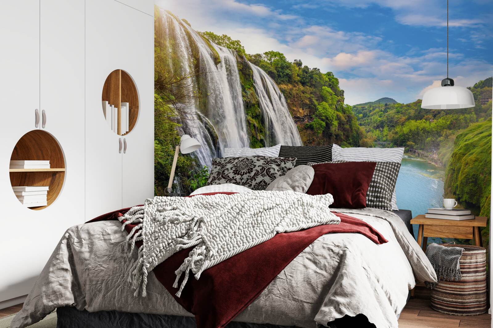 Fotobehang machtige huangoshu waterval