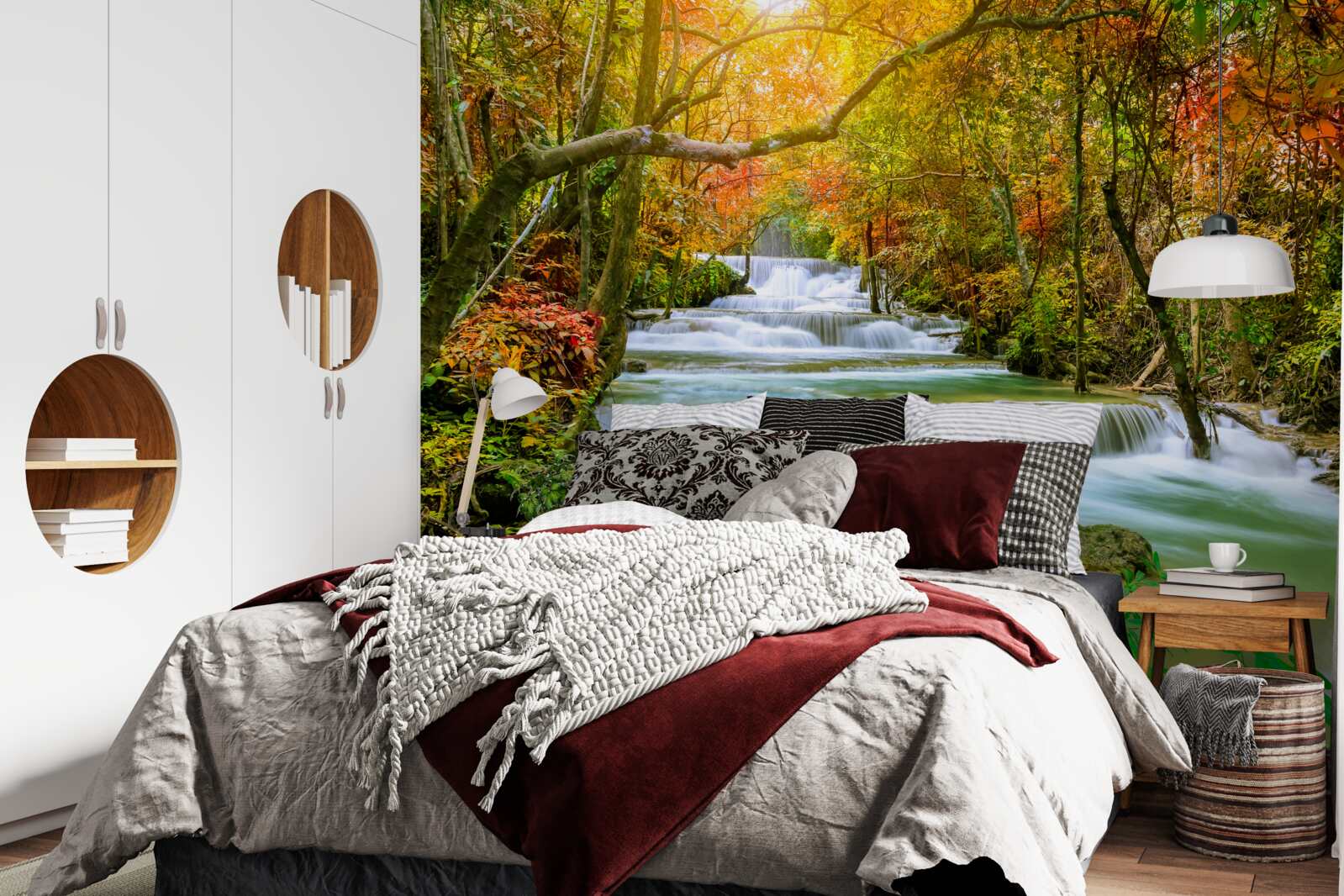 Fotobehang majestueuze waterval in de natuur