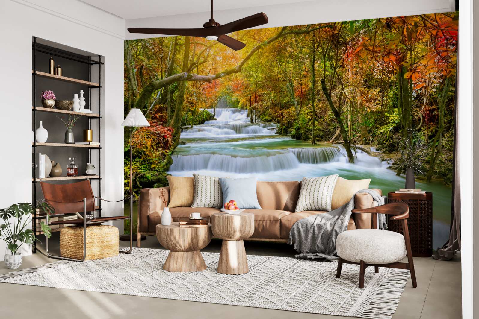 Fotobehang majestueuze waterval in de natuur