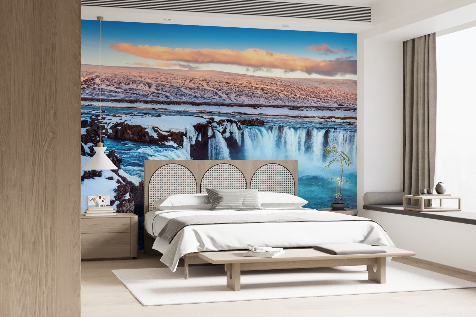 Fotobehang betoverende godafoss waterval