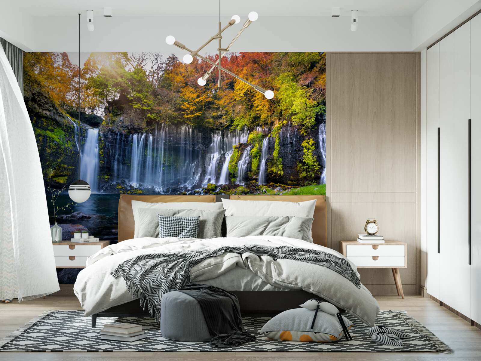 Fotobehang idyllische shiraito watervallen