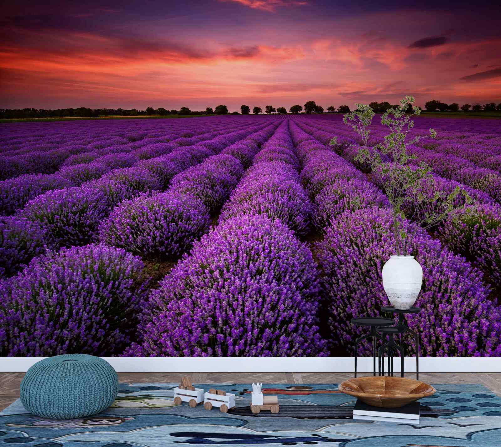 Fotobehang een prachtig lavendelveld