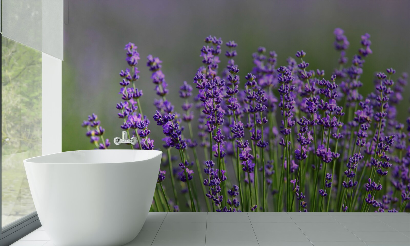 Fotobehang lavendel-paarse kleur