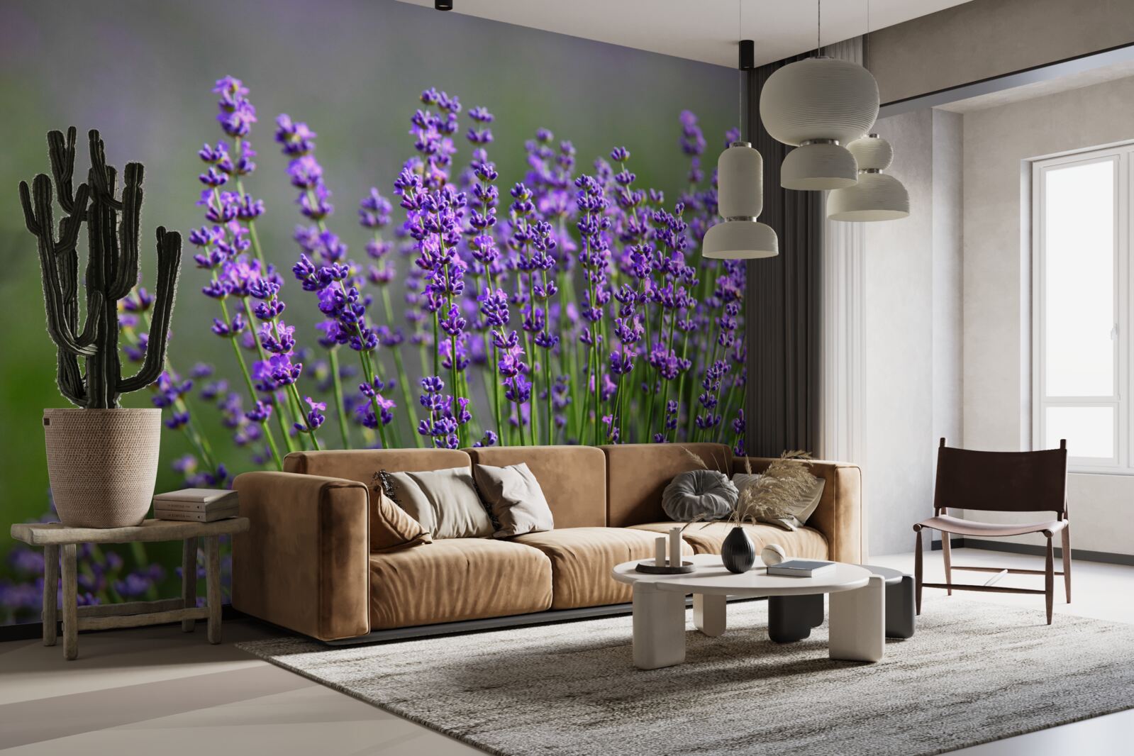 Fotobehang lavendel-paarse kleur