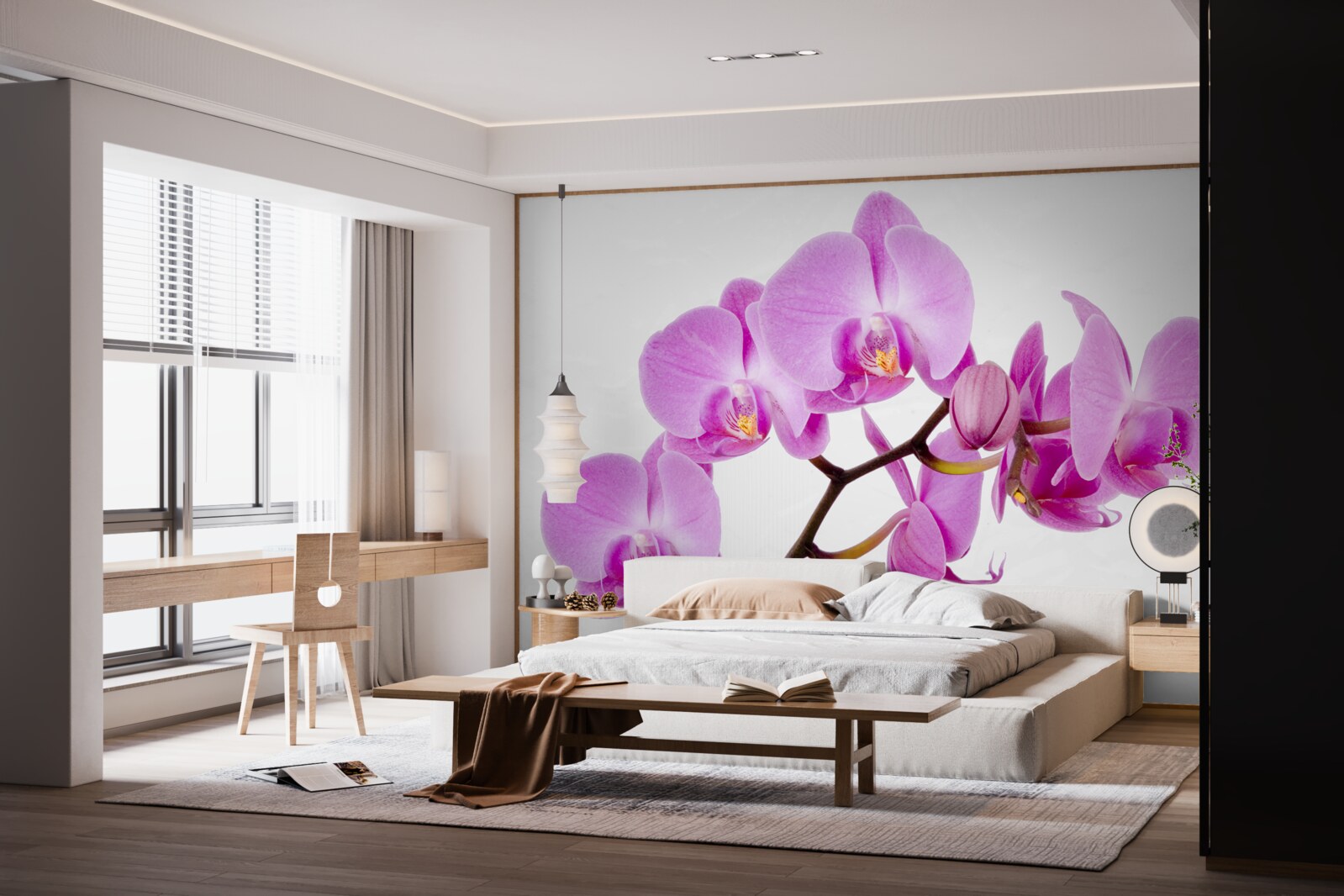 Fotobehang violette afrodiet orchidee