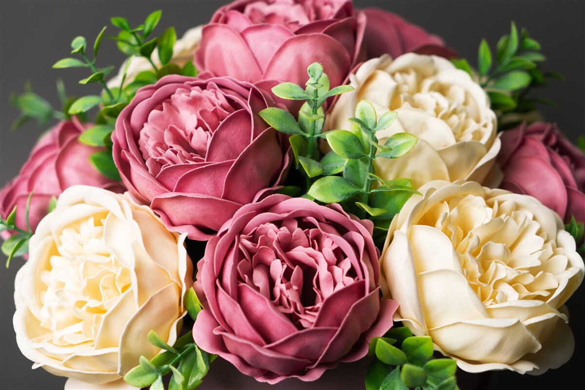 Fotobehang pioenroos boeket