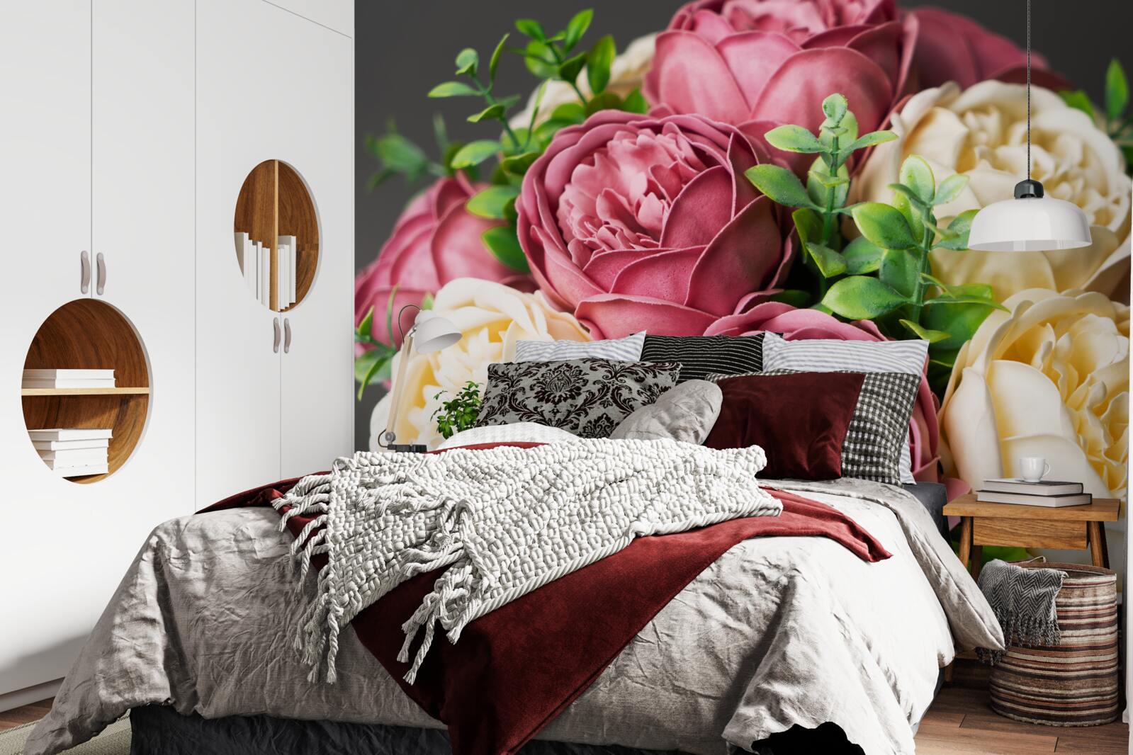 Fotobehang pioenroos boeket