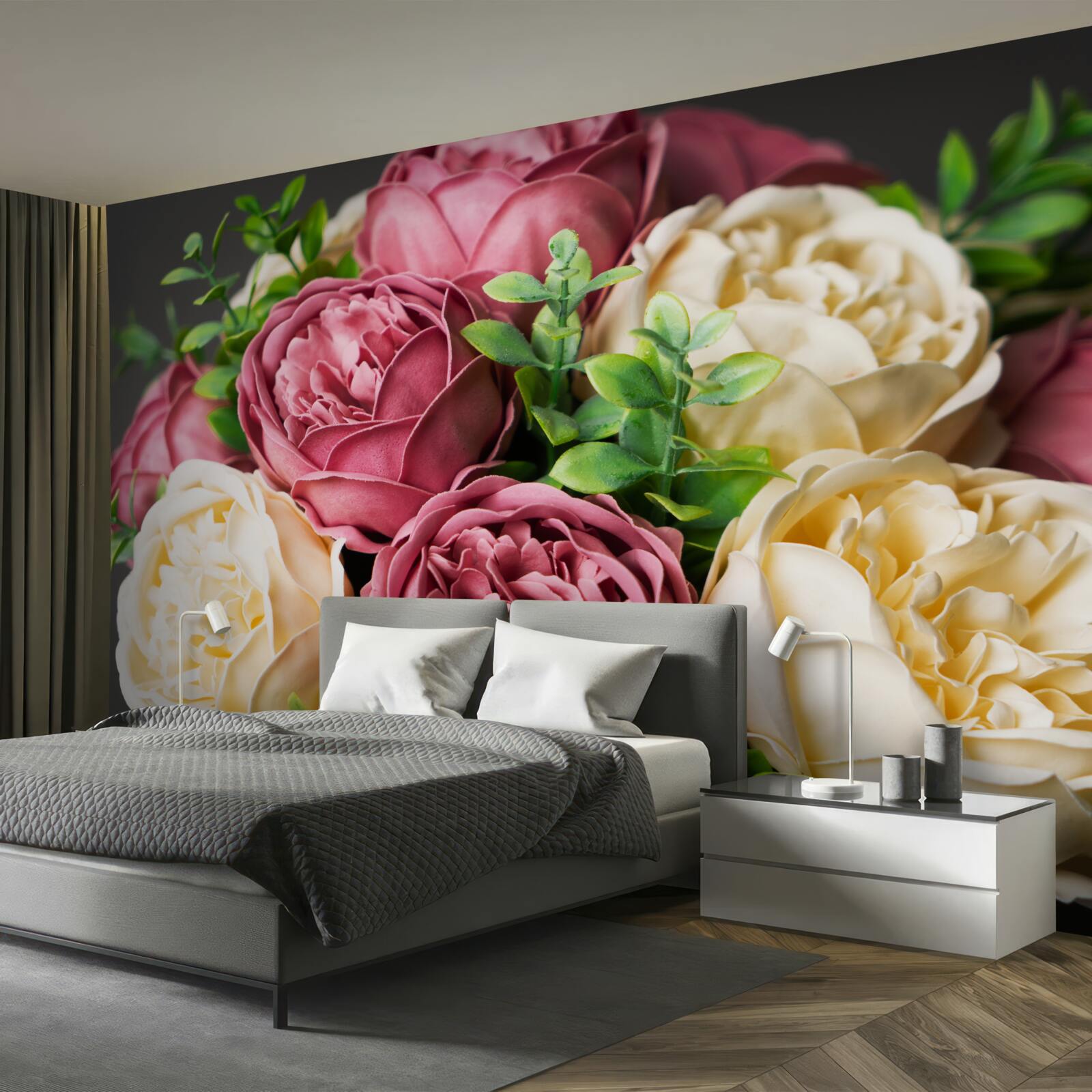 Fotobehang pioenroos boeket