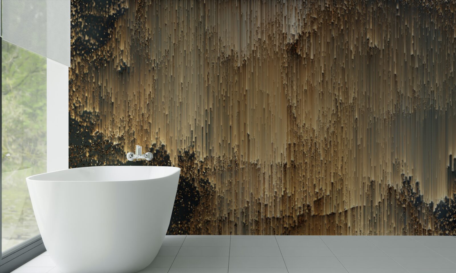 Fotobehang stromen van goud stromen naar beneden