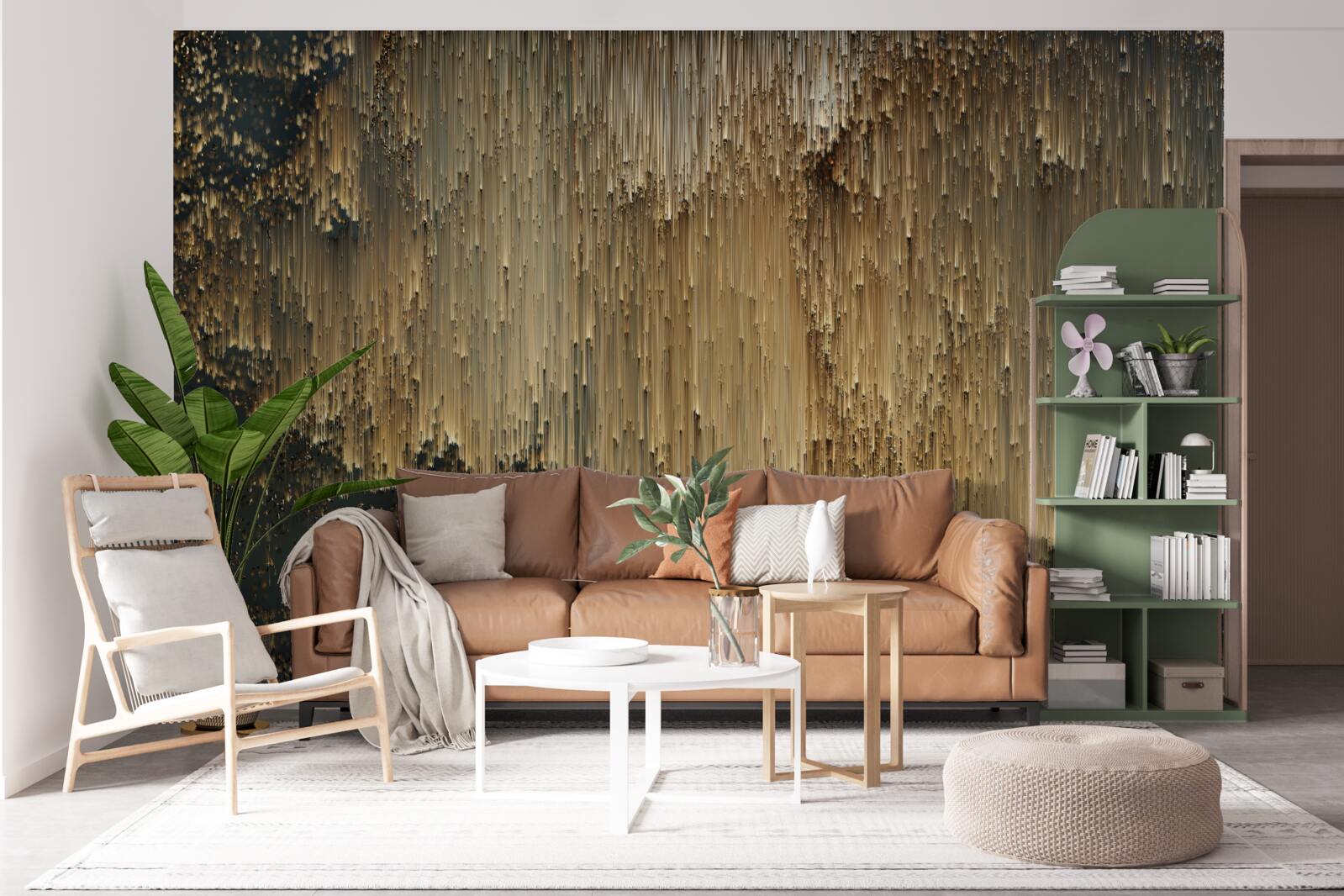 Fotobehang stromen van goud stromen naar beneden