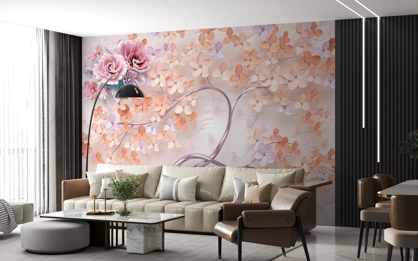 Fotobehang boom in heldere herfstkleuren