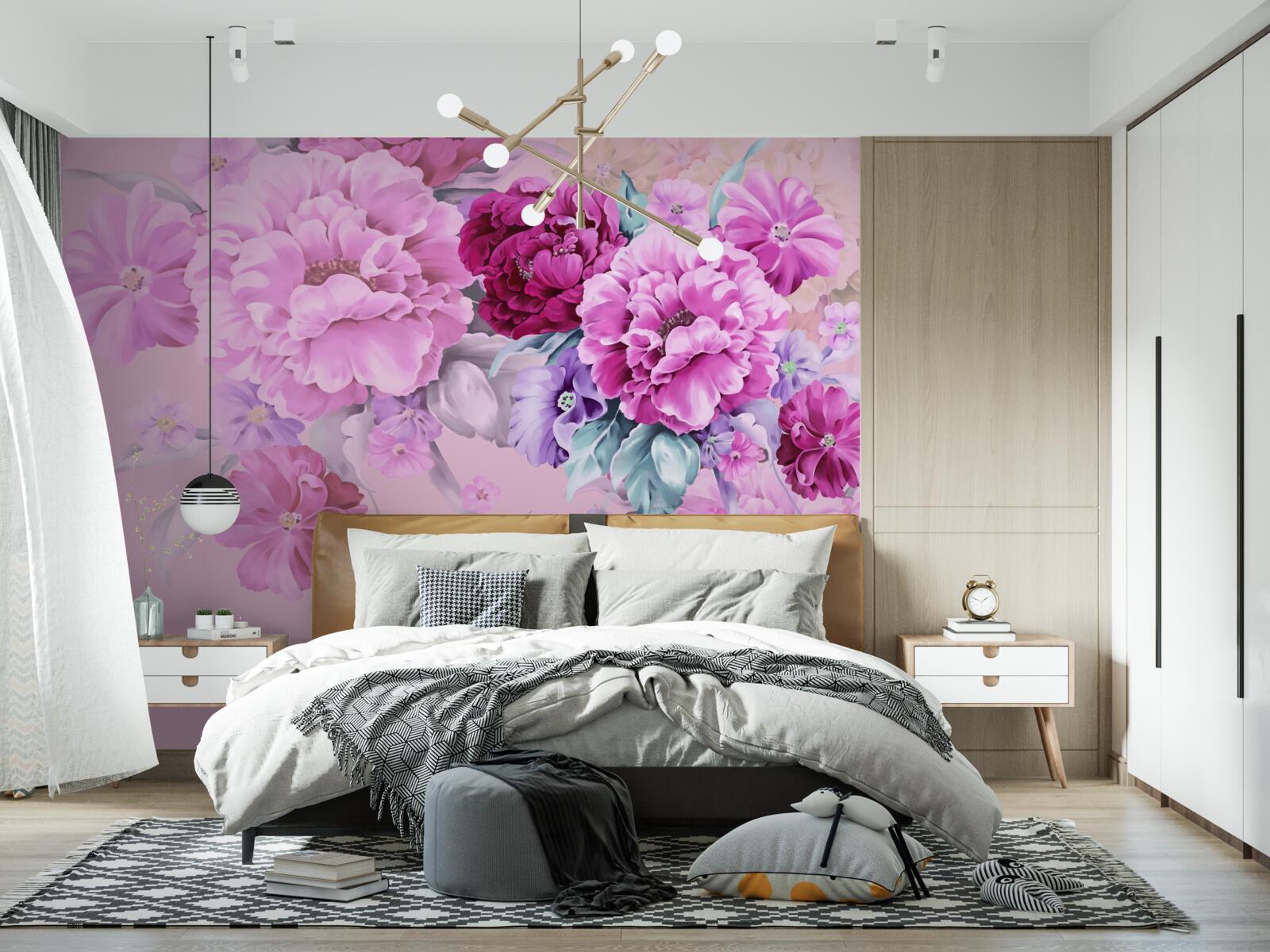 Fotobehang Herfstboeket in lila tinten