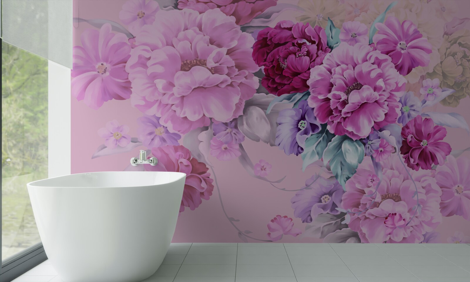 Fotobehang Herfstboeket in lila tinten