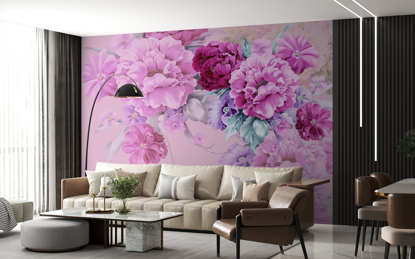 Fotobehang Herfstboeket in lila tinten