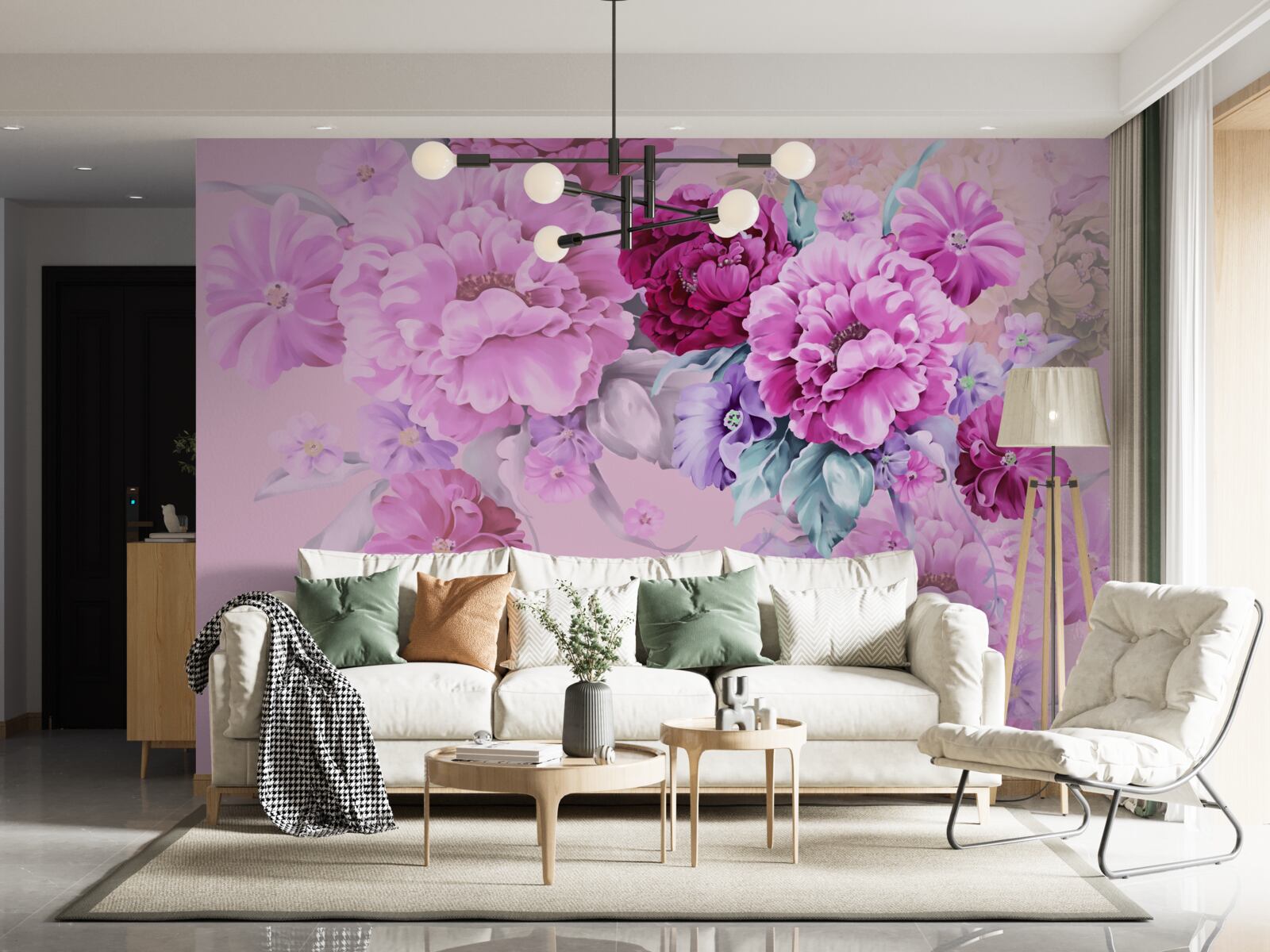 Fotobehang Herfstboeket in lila tinten