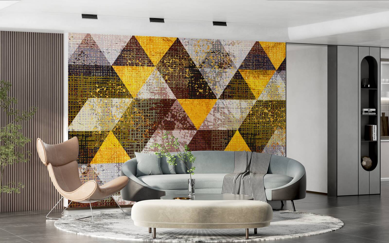 Fotobehang veelkleurige ruitstructuur